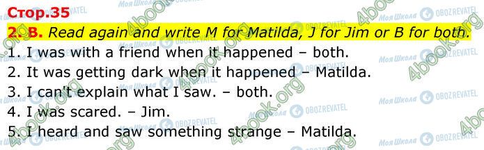 ГДЗ Англійська мова 6 клас сторінка Стр.35 (2-B)
