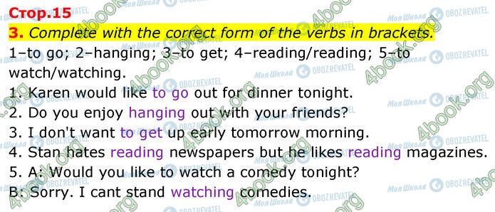 ГДЗ Англійська мова 6 клас сторінка Стр.15 (3)