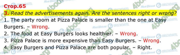 ГДЗ Английский язык 6 класс страница Стр.65 (3)