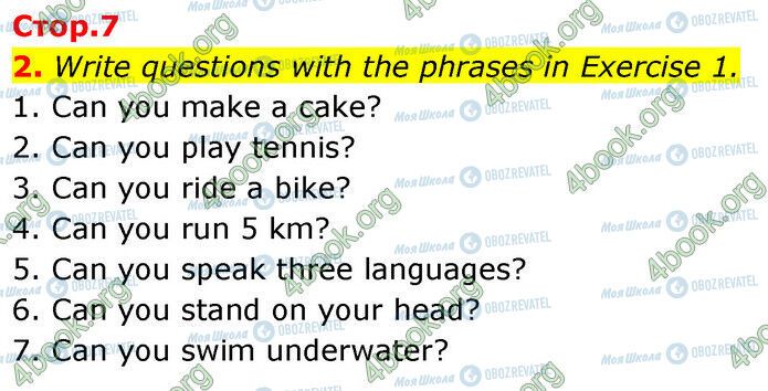 ГДЗ Англійська мова 6 клас сторінка Стр.7 (2)