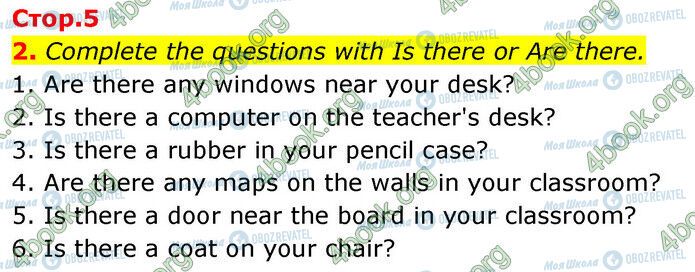 ГДЗ Англійська мова 6 клас сторінка Стр.5 (2)