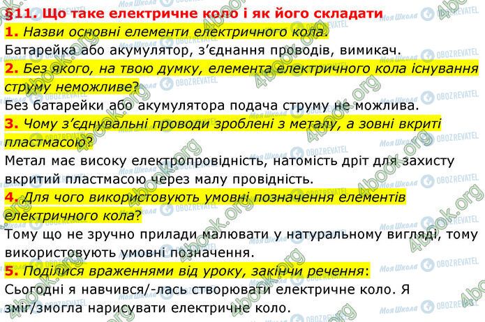 ГДЗ Природознавство 6 клас сторінка §11