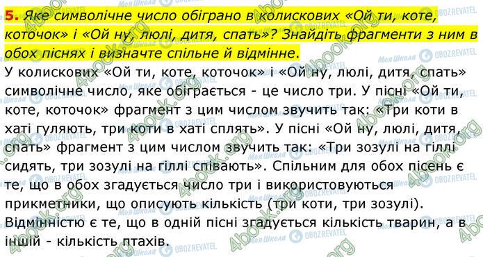 ГДЗ Укр лит 6 класс страница Стр.28 (5)