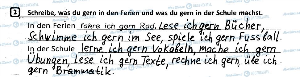 ГДЗ Німецька мова 5 клас сторінка 2