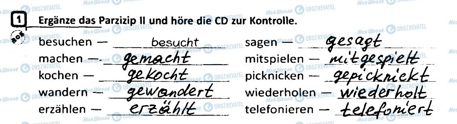 ГДЗ Німецька мова 5 клас сторінка 1