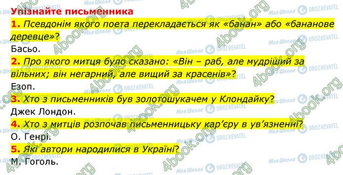 ГДЗ Зарубіжна література 6 клас сторінка Стр.244 (1-5)