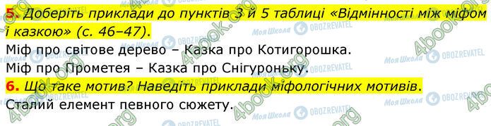 ГДЗ Зарубіжна література 6 клас сторінка Стр.47 (5-6)