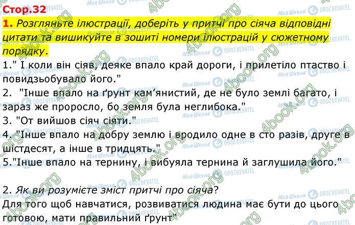 ГДЗ Зарубіжна література 6 клас сторінка Стр.32 (1)