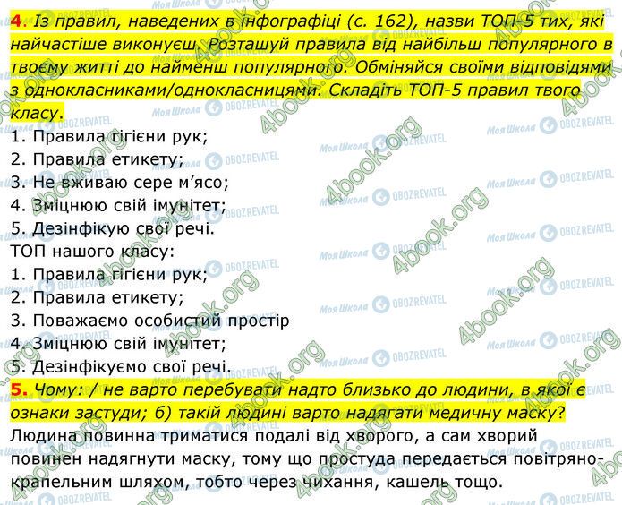 ГДЗ Природознавство 6 клас сторінка Стр.164 (4-5)