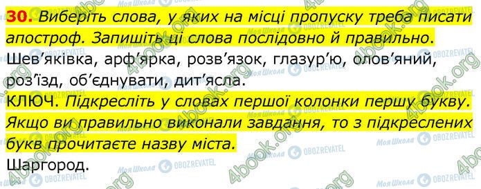 ГДЗ Українська мова 6 клас сторінка 30