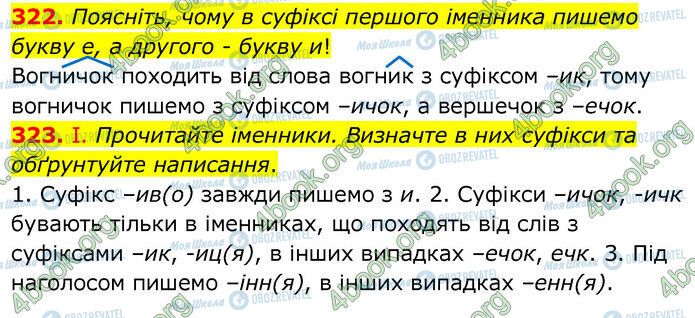 ГДЗ Українська мова 6 клас сторінка 322-323