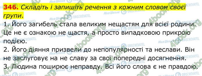 ГДЗ Українська мова 6 клас сторінка 346