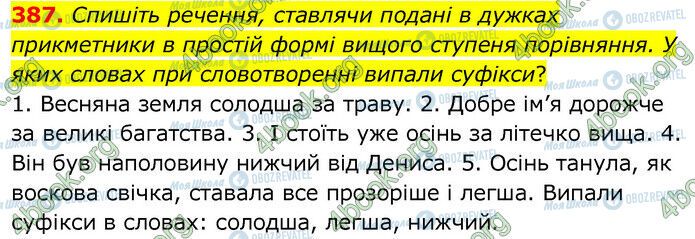 ГДЗ Українська мова 6 клас сторінка 387