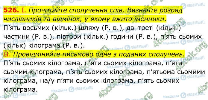 ГДЗ Українська мова 6 клас сторінка 526