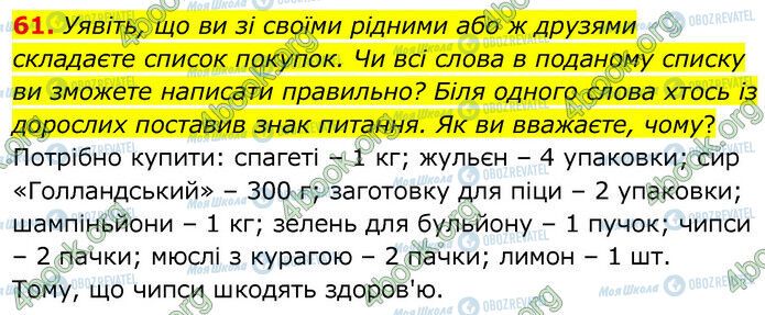 ГДЗ Українська мова 6 клас сторінка 61