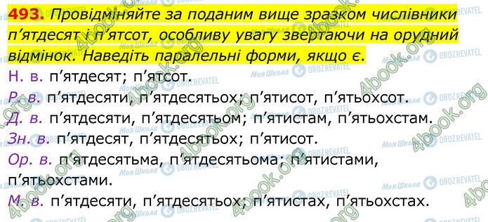 ГДЗ Українська мова 6 клас сторінка 493