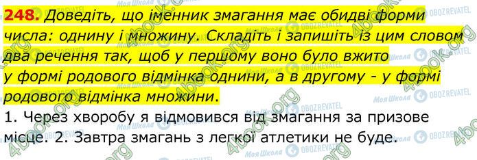 ГДЗ Українська мова 6 клас сторінка 248