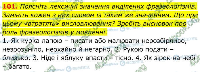 ГДЗ Українська мова 6 клас сторінка 101