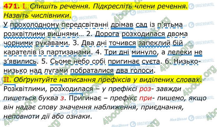 ГДЗ Українська мова 6 клас сторінка 471