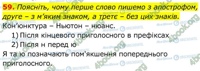 ГДЗ Українська мова 6 клас сторінка 59