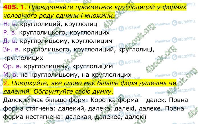 ГДЗ Українська мова 6 клас сторінка 405