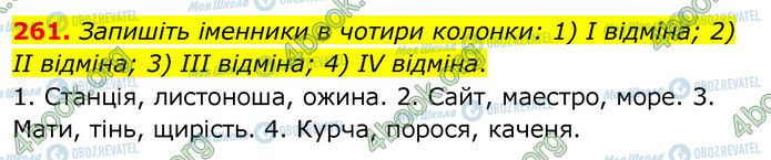 ГДЗ Українська мова 6 клас сторінка 261