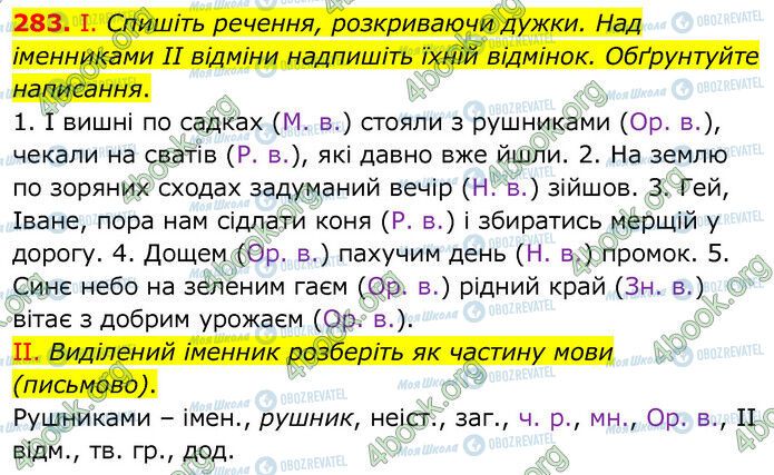 ГДЗ Українська мова 6 клас сторінка 283