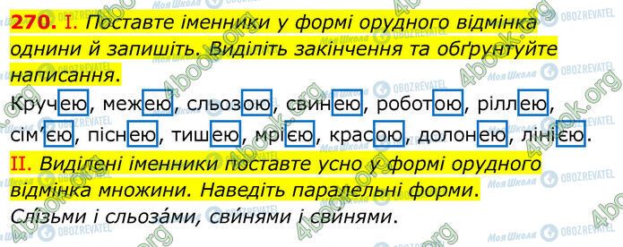 ГДЗ Українська мова 6 клас сторінка 270