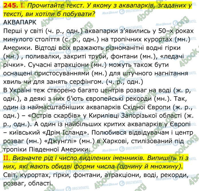 ГДЗ Українська мова 6 клас сторінка 245