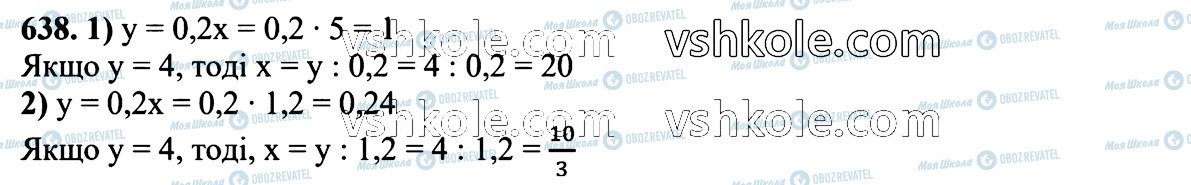 ГДЗ Математика 6 клас сторінка 638