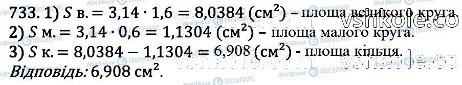 ГДЗ Математика 6 клас сторінка 733