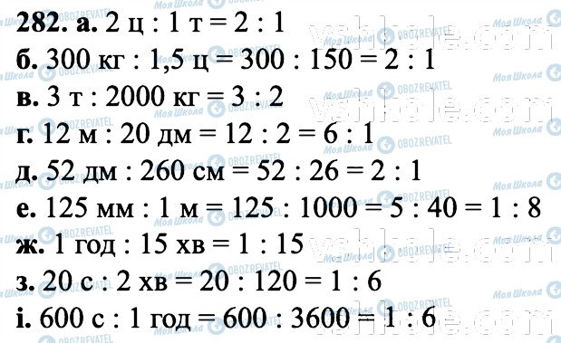 ГДЗ Математика 6 класс страница 282