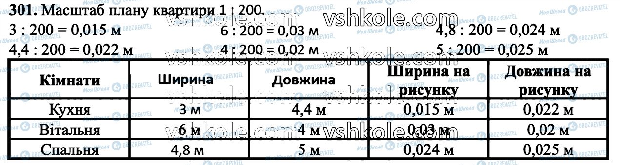 ГДЗ Математика 6 клас сторінка 301