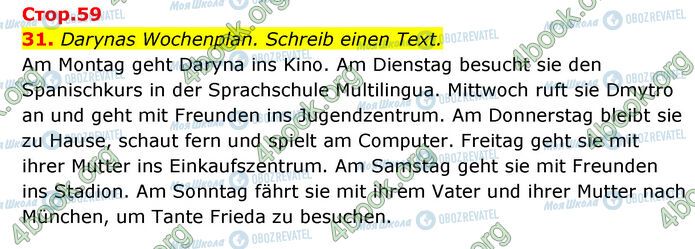 ГДЗ Немецкий язык 6 класс страница Стр.59 (31)