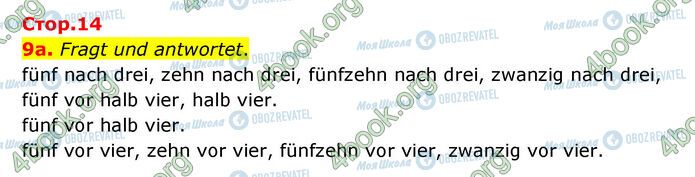 ГДЗ Немецкий язык 6 класс страница Стр.14 (9a)