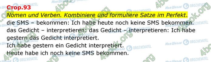 ГДЗ Німецька мова 6 клас сторінка Стр.93 (1)