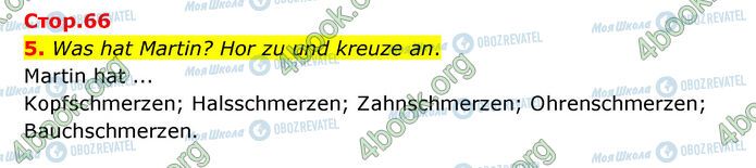 ГДЗ Немецкий язык 6 класс страница Стр.66 (5)