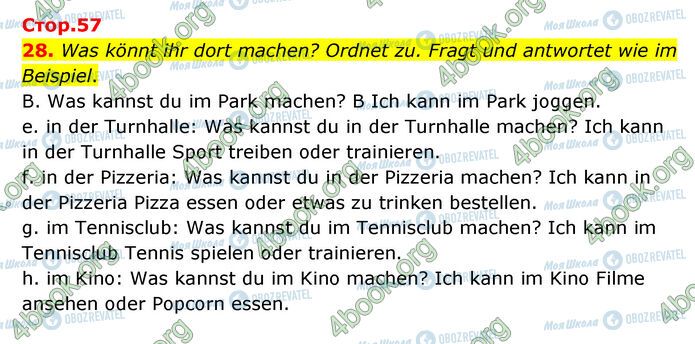 ГДЗ Немецкий язык 6 класс страница Стр.57 (28)