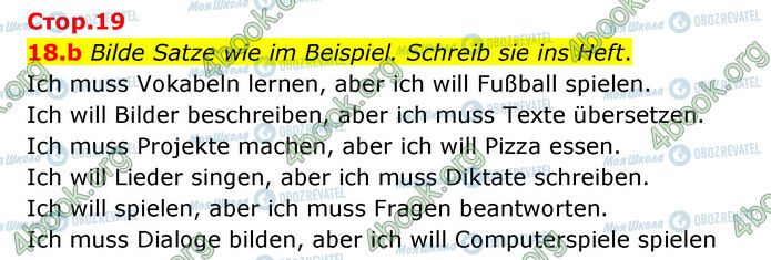 ГДЗ Німецька мова 6 клас сторінка Стр.19 (18b)