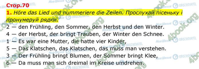 ГДЗ Немецкий язык 6 класс страница Стр.70 (1)