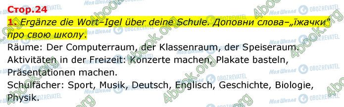 ГДЗ Немецкий язык 6 класс страница Стр.24 (1)