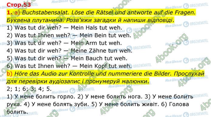 ГДЗ Немецкий язык 6 класс страница Стр.53 (1)