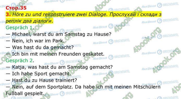 ГДЗ Німецька мова 6 клас сторінка Стр.35 (3)