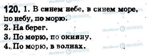 ГДЗ Російська мова 5 клас сторінка 120