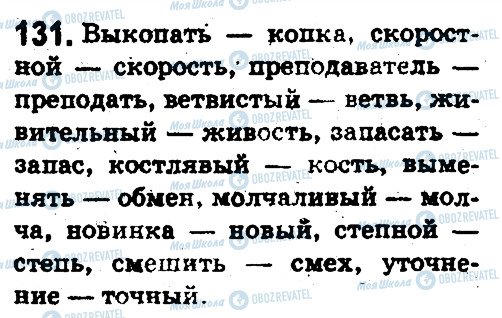 ГДЗ Російська мова 5 клас сторінка 131
