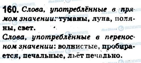 ГДЗ Російська мова 5 клас сторінка 160