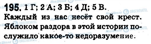 ГДЗ Російська мова 5 клас сторінка 195