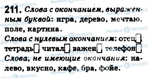 ГДЗ Російська мова 5 клас сторінка 211