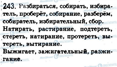 ГДЗ Російська мова 5 клас сторінка 243
