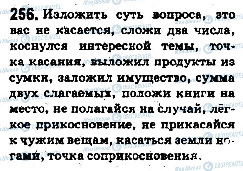 ГДЗ Російська мова 5 клас сторінка 256